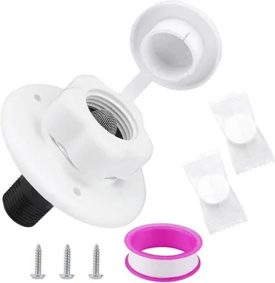 Obrázok produktu pre Prívod vody s pretlakovým ventilom a prípojkou na námornú hadicu – 1/2 palca BSP – pre karavany a lode – sivá