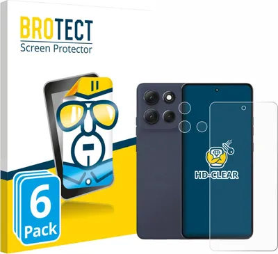 Produktbild von 6x Für Motorola Moto G86 (Display+Kamera) Schutzfolie BROTECT Displayschutz Display Schutz Folie Klar Transparent