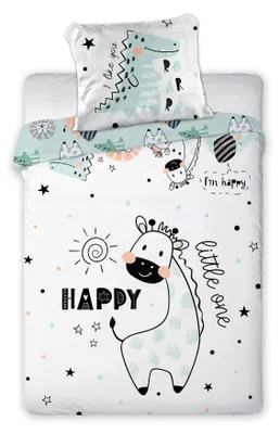 Produktbild von Baby Bettwäsche Set mit Giraffe Krokodil 2 tlg. 100x135 cm Baumwolle