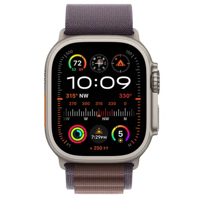 Obrázek produktu pro Apple MT5N3ZM/A, Kapela, Chytré hodinky, Indigo, Apple, Watch Ultra, Recyklovaný polyester, Elastan, Titanová