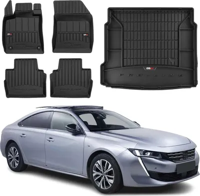Immagine prodotto di OMAC set di tappetini e fodere per Peugeot 508 2018-2025 in gomma nera 5x