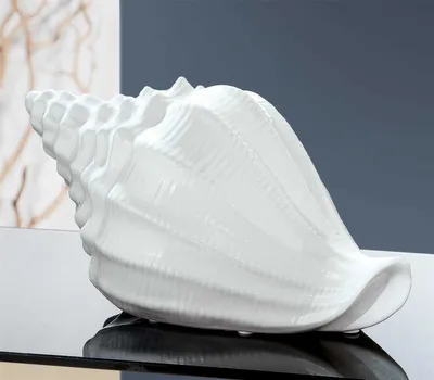 Produktbild von Gilde Skulptur "Die Muschel" weiß Länge 20,0 cm Breite 33,0 cm Höhe 18,0 cm 45084