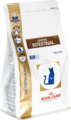 A bag of Royal Canin veterinary diet cat food.