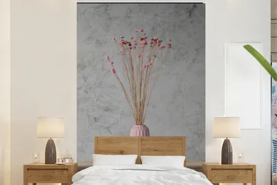 Produktbild von MuchoWow® Fototapete für Wohnzimmer oder Schlafzimmer Wandtapete Vinyl Motivtapete Blumen - Vase - Stilleben - 180x280 cm - Wallpaper