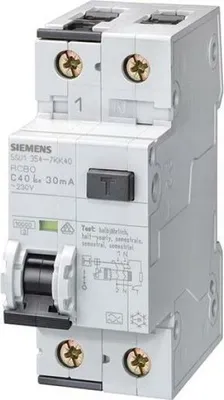 Produktbild von Siemens FI/LS 1+N 2TE 10kA Typ A 30mA B13, Mehrfarbig, 276 g