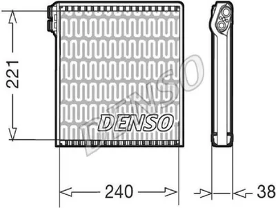 Produktbild von DENSO DEV09102 Verdampfer Klimaanlage Klimaverdampfer für FIAT Ducato Kastenwagen (250, 290) Ducato Pritsche / Fahrgestell (250, 290) Ducato Bus