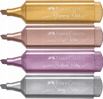 Produktbild von Faber-Castell Metallic Marker für Kinder, 4 Farben
