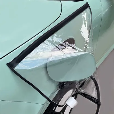 Produktbild von Regenschutzabdeckung für Ladeanschluss von Elektroautos Magnetisch Transparent