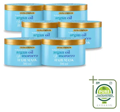 Produktbild von 6 x OGX Argan Oil of Morocco Haarmasker Extra Sterk - 300 ml - Großpackung - 6 Stücke