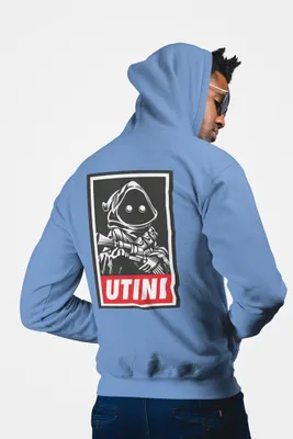 Produktbild von D&B Unisex Hoodie ZIPMO00085 Star Wars Hellblau-Größe XL