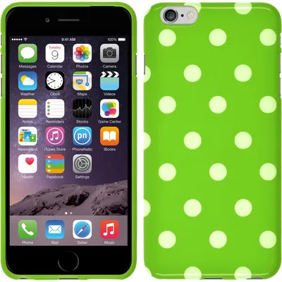 Produktbild von PhoneNatic Case kompatibel mit Apple iPhone 6 Plus / 6s Plus - Design:05 Silikon Hülle Polkadot + 2 Schutzfolien