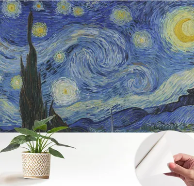 Produktbild von Fototapete selbstklebend - 152x104 cm - Tapete - Wandtapete - Wandbilder - Klebefolie - Dekofolie - Tapete Folie - Wand - Dekoration - Wohnzimmer - Nachtwirbel