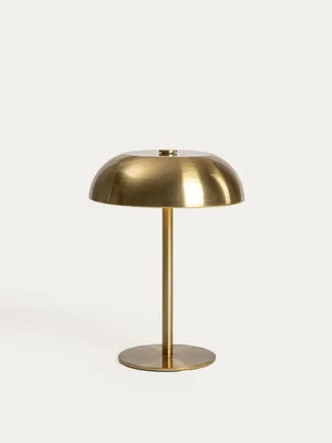 Produktbild von HOMLA PIXEL Tischlampe aus Metall, goldfarben, 15,5 x 15,5 x 20,5 cm
