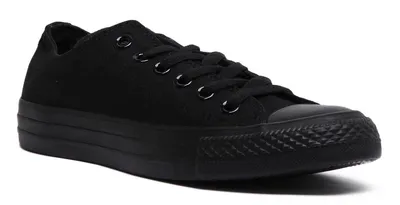 Produktbild von Converse Chuck Taylor All Star Ox Niedrige Top Schnürung Lässig Le en Turnschuhe Schwarz Mono – undefined / Schwarz