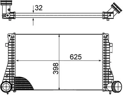 Produktbild von MAHLE CI 482 000S Ladeluftkühler LLK für VW Golf IV Schrägheck (1J1) Turbo Intercooler