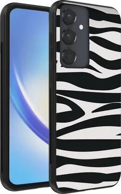 Produktbild von Smartphonica Handyhülle passend für Samsung Galaxy A34 5G mit Zebradruck - TPU-Hülle mit Zebradruck-Design - Schwarz Weiß