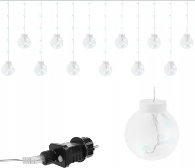Obrázek produktu pro Světelný závěs 108LED - studená bílá 31V KŚ11347