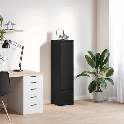 Obrázok produktu pre vidaXL Highboard čierny dubový vzhľad 29,5x34x119,5 cm materiál na báze dreva