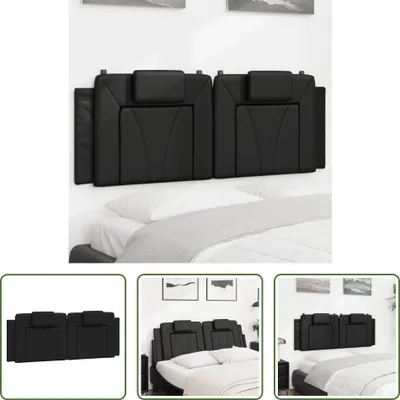 Produktbild von The Living Store Kopfteil-Kissen Schwarz 120 cm Kunstleder