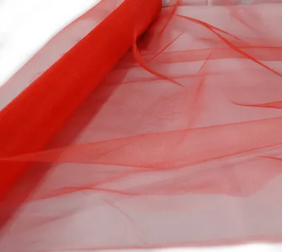 Produktbild von Tüll in rot 70 cm x 20 m Tüllstoff