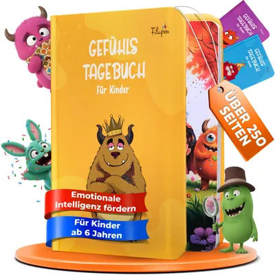 Produktbild von Filapen Gefühlstagebuch für Kinder Gelb – 250 Seiten