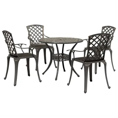 Produktbild von 5-tlg. Garten-Essgruppe Bronzen Aluminiumguss