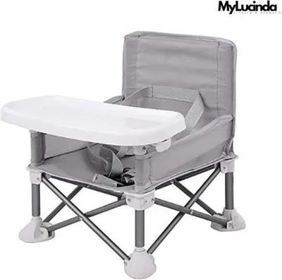 Produktbild von Famanu Babystuhl Multifunktional - Tragbare Essstuhl für Babys 0-3 Jahre - Grau