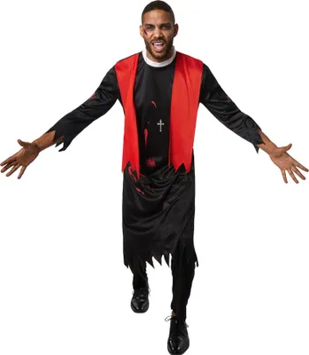 Produktbild von dressforfun® Herrenkostüm Gruseliger Zombie Pfarrer