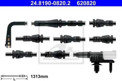 Produktbild von ATE 24.8190-0820.2 Warnkontakt Bremsbelagverschleiß 1313mm Vorne für LAND ROVER Range Rover Sport (L494) Discovery V (L462) Range Rover IV (L405)