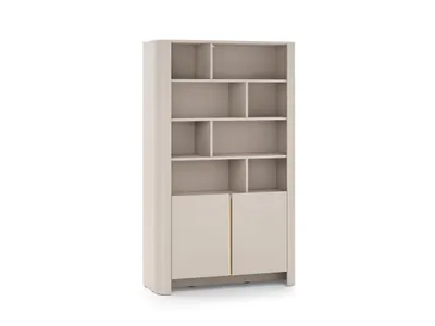 Produktbild von Modernes Bücherregal-Wohnzimmerregal BARI Kaschmir 103 cm – Stilvolles Design mit viel Stauraum