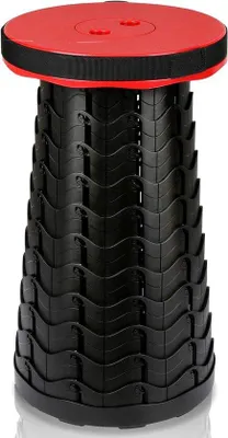 Productafbeelding van Famanu opvouwbare stoel, draagbaar, met verstelbare hoogte tot 44 cm - zwart
