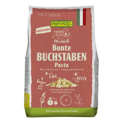 Obrázok produktu pre Rapunzel - farebné písmenkové polievkové rezance Semola - 500g