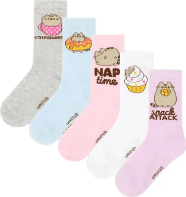 Produktbild von Pusheen - "Snack Attack" Socken Set für Damen(5er-Pack) NS8698 (37 EU - 42 EU) (Bunt)