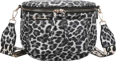 Produktbild von Gallantry, Hüfttasche für Damen mit Leopardenmuster, Grau