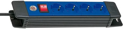 Produktbild von Brennenstuhl Premium-Line, 4 AC-Ausgänge, Schwarz, Blau, 1,8 m