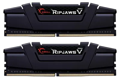 Produktbild von G.Skill Ripjaws V F4-3200C16D-32GVK, 32 GB, 2 x 16 GB, DDR4, 3200 MHz, 288-pin DIMM, Schwarz