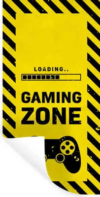 Produktbild von MuchoWow® Wandtattoo Wandsticker Wandaufkleber Spiele - Zitate - Controller - Spielzone - Spiel 80x160 cm Selbstklebend und Repositionierbar - Sticker - Dekorfolie