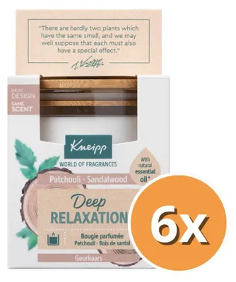 Immagine prodotto di 6 candele profumate Kneipp al sandalo e patchouli (145 g)