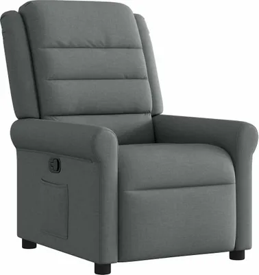 Image de vidaXL Fauteuil relax gris foncé Tissu