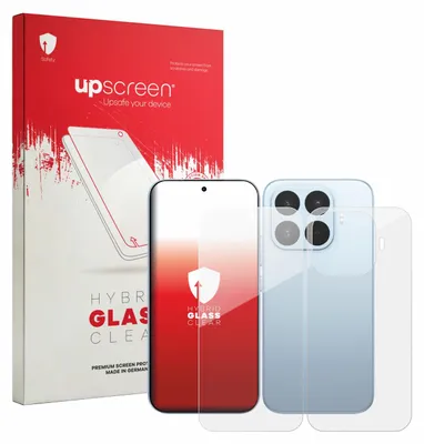 Produktbild von upscreen Schutzglas für Xiaomi 17T (Display+Rückseite) Schutzfolie Panzer Folie Glas Display Schutz klar