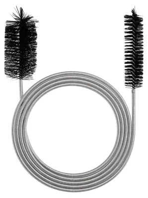 Produktbild von Doppelkopf Flexible Reinigungsbürste, 155cm Multifunktionale Weiche Reinigungsbürste, Schlauchbürste aus Edelstahl für Rohre mit Schmalem Abflussloch
