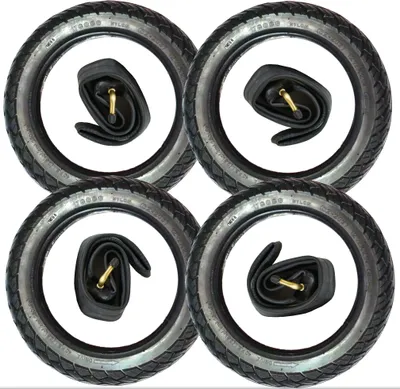 Produktbild von 4 Set 12" Reifen + Schlauch 12 1/2 x 2 1/4  = 62-203 Kinderwagen Roller