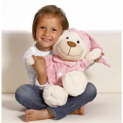 Produktbild von Bayer Design Schlafbär rosa 45 cm in Showbox; 4914506