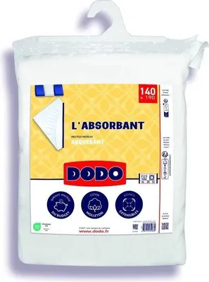 Zdjęcie produktu dla Ochraniacz na Materac DODO, Absorbujący, 140x190 cm, Poliester, Ochrona Przed Plamami i Wilgocią