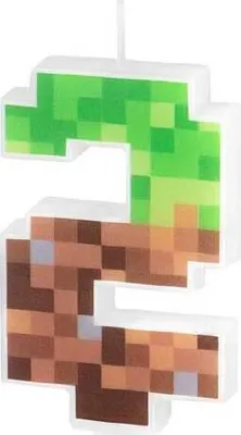 Obrázek produktu pro Svíčka minecraft 7cm číslo 2 - Party Pal