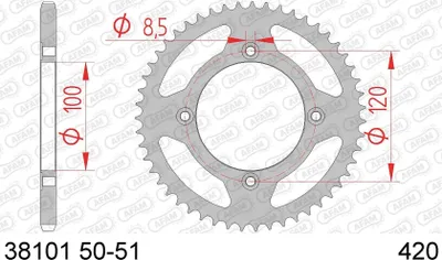 Produktbild von AFAM Pignon arrière standard en acier 38101 - 420