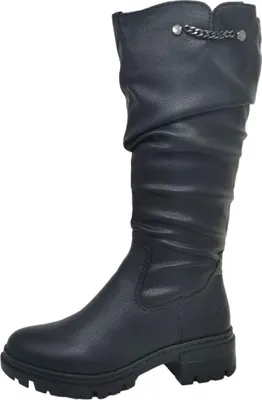 Imagen del producto de Botas para mujer Rieker, forradas, de caña alta, color negro, para uso casual
