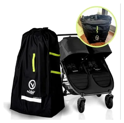 Produktbild von Große Kinderwagentasche für Flugreisen, Schutz für Doppel- und Jogger-Kinderwagen, passend für die meisten Modelle, Gate-Check-Tasche, robust und wasserabweisend