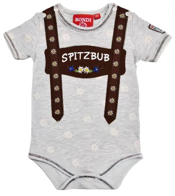 Produktbild von BONDI Baby Body Unterziehbody "Spitzbub" 91378 | Grau Größe: 56