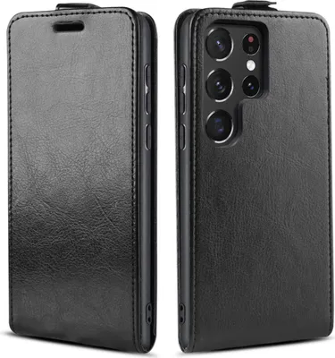 Produktbild von Handy Hülle für Samsung Galaxy S23 Ultra Magnet Cover Case Klapphülle Schutzhülle Farbe: Schwarz